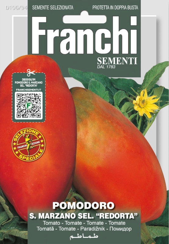 Pomidor S. Marzano Gigante 3 sel. Redorta nasiona 0,25g FRANCHI sklep rajogrodnika